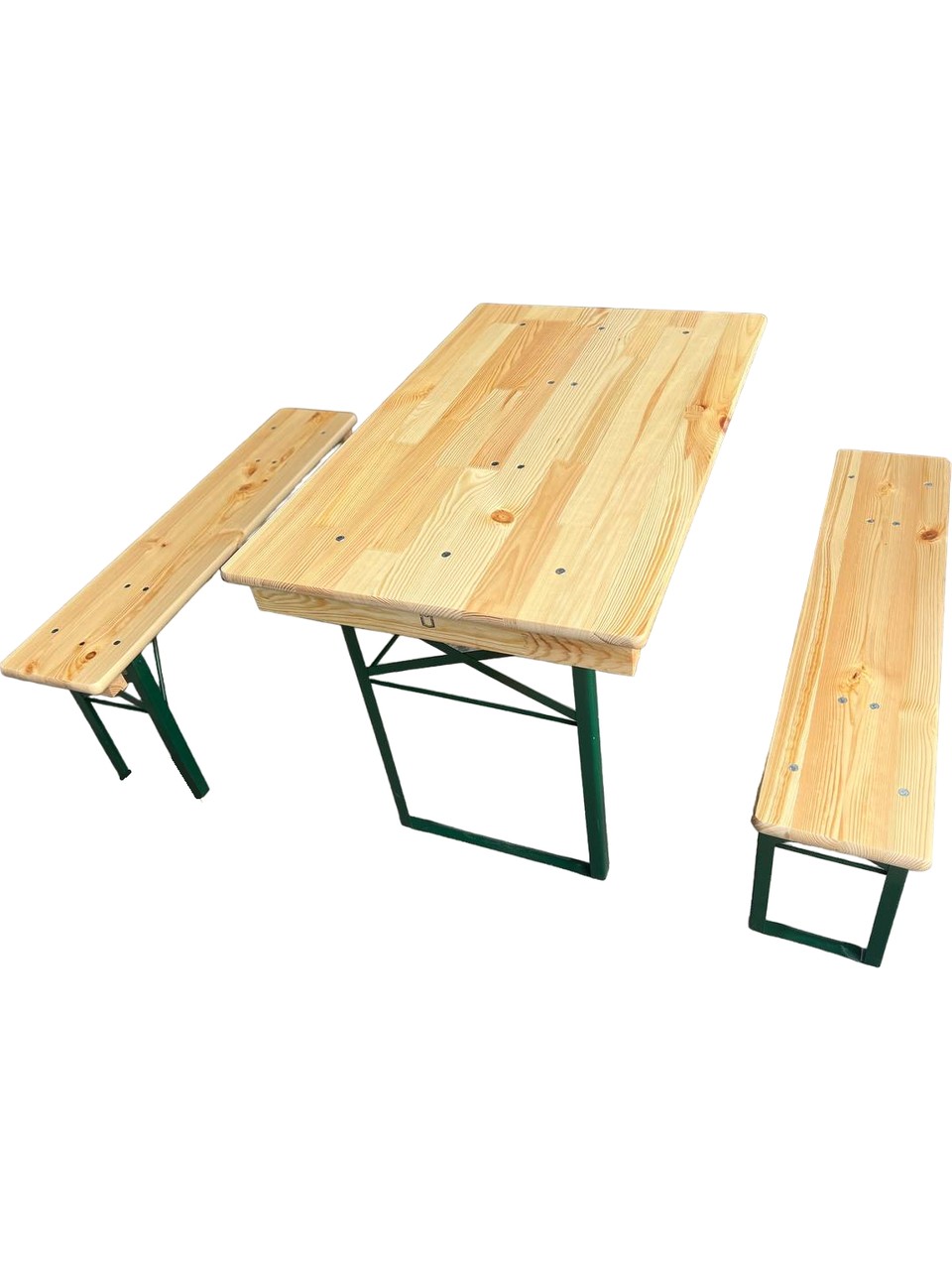 Padilon Katlanır Ahşap Bahçe Masası-Bank Seti 110X70*78 cm Katlanabilir Dış Mekan Piknik Masası