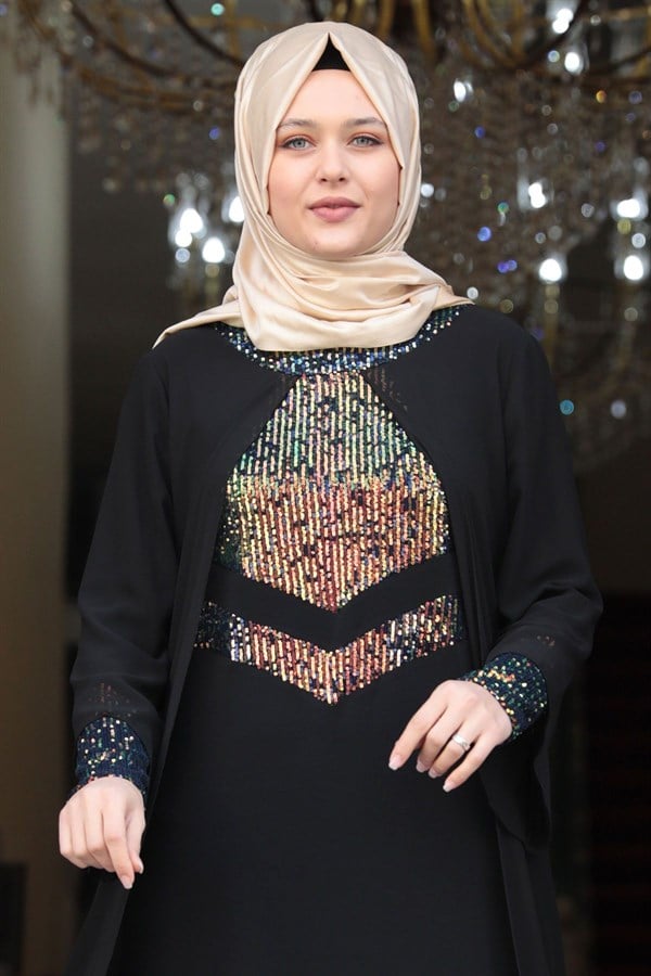 Narin Tesettür Abiye Siyah
